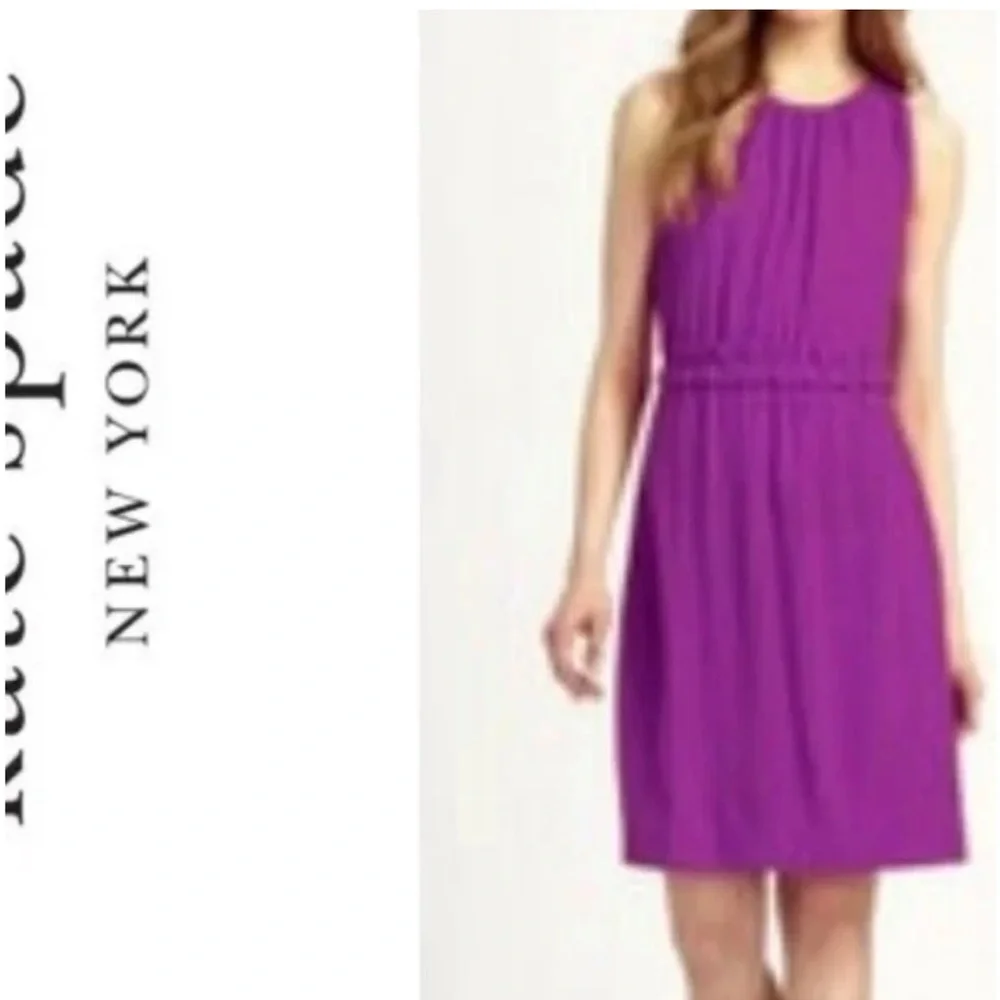 Kate Spade Purple Dress with Back‎ Tie Detail M3
